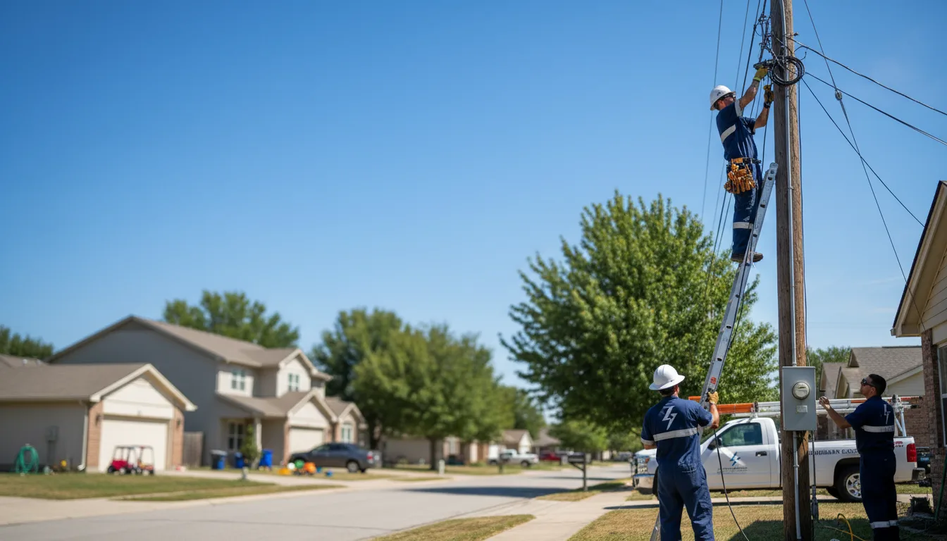 Residential electrician providing installation services in Greenfield Park, NY